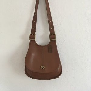 Vintage Coach crescent Bag NYC Leather Purse